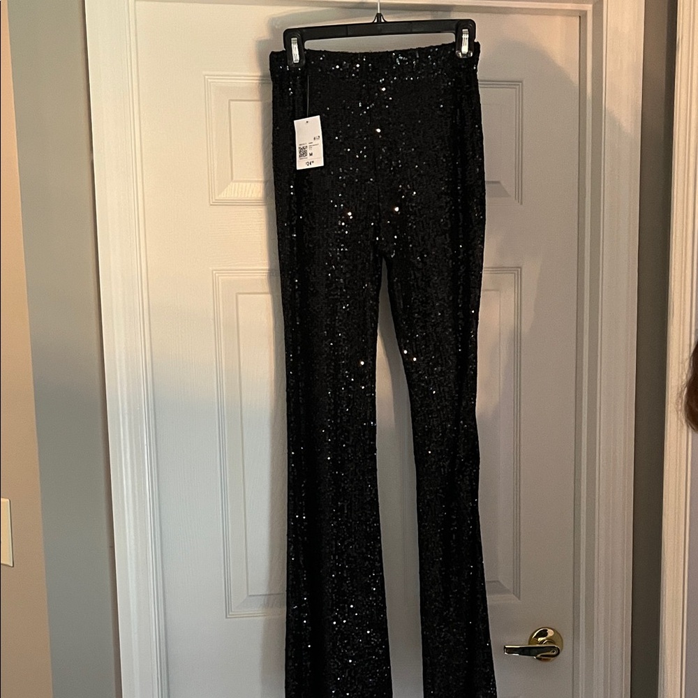 Sparkly flare pants